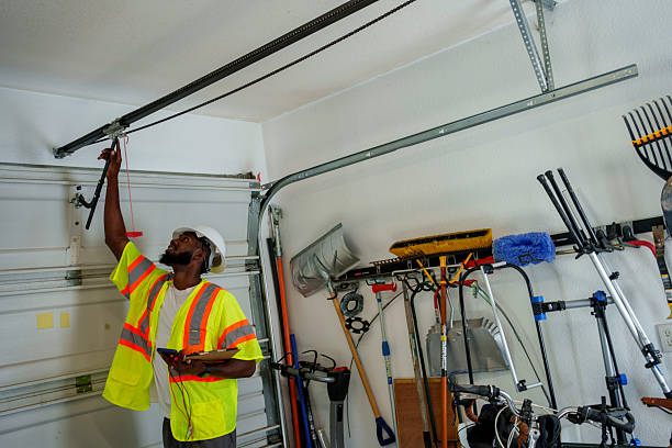 Professional Garage Door Panel Replacement technician working in Lakehurst, NJ